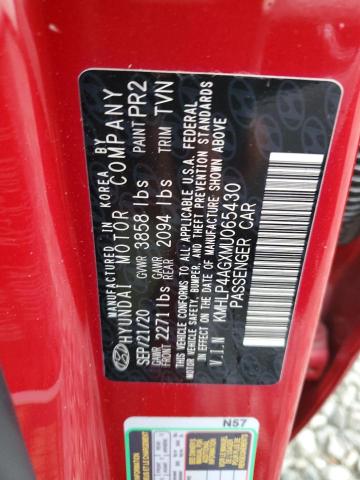 KMHLP4AGXMU065430 Hyundai Elantra Limited