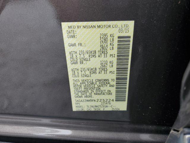 5N1AZ2MH9FN225224 Nissan MURANO S