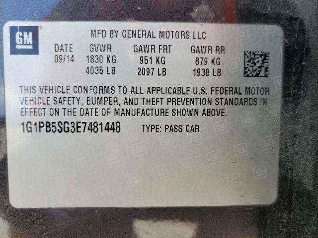 1G1PB5SG3E7481448 Chevrolet CRUZE LS