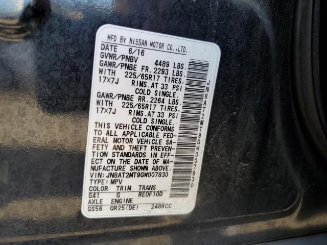 JN8AT2MT9GW007830 Nissan ROGUE S