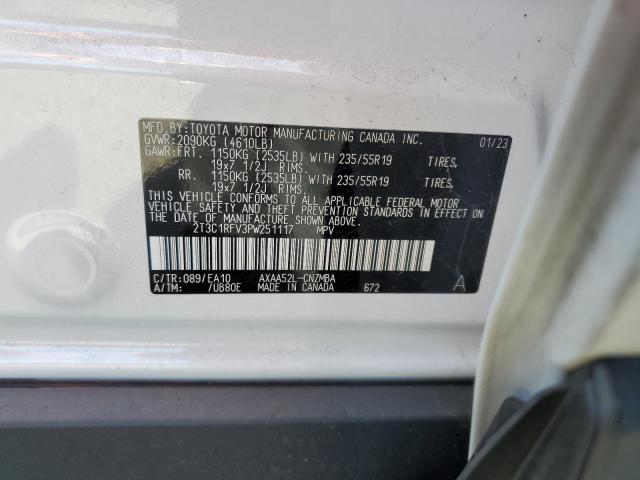 2T3C1RFV3PW251117 Toyota Rav4 Xle Premium