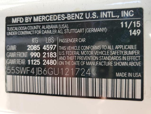 55SWF4JB6GU121724 Mercedes-Benz C 300