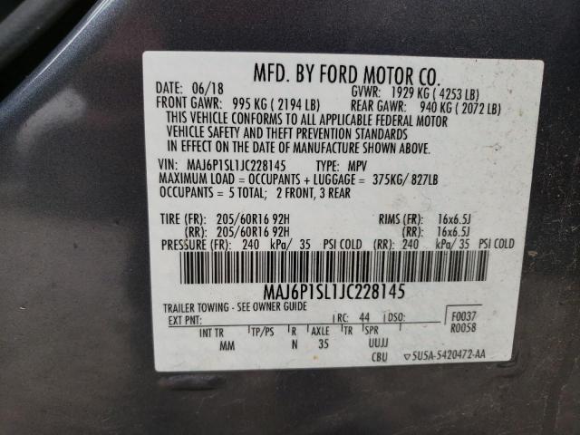 MAJ6P1SL1JC228145 Ford ECOSPORT S