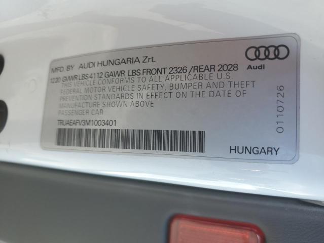 2021 AUDI TT TRUAEAFV3M1003401