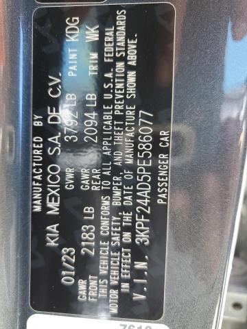 3KPF24AD5PE586077 KIA FORTE LX