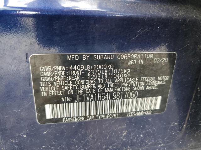 JF1VA1H64L9817060 Subaru Wrx Limited