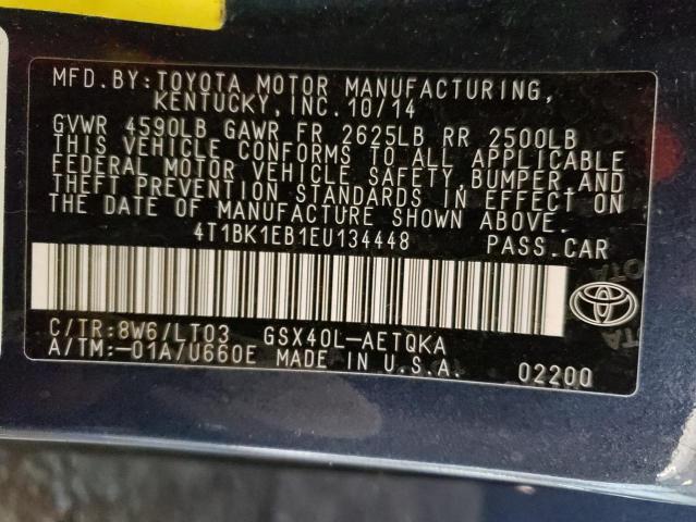 4T1BK1EB1EU134448 Toyota Avalon Base