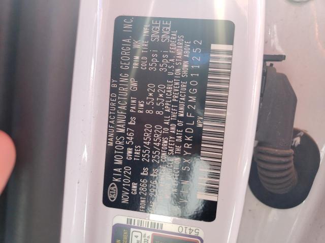 5XYRKDLF2MG011252 KIA SORENTO SX