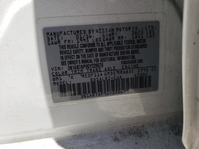 3N1AB7AP9GY228679 Nissan SENTRA S