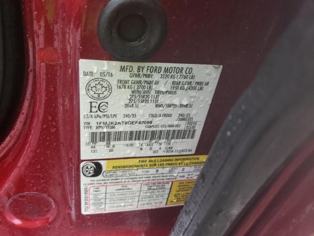 1FMJK2AT9GEF47098 Ford Expedition El Limited