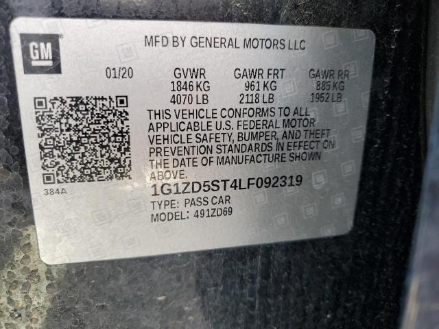 2020 CHEVROLET MALIBU LT - 1G1ZD5ST4LF092319