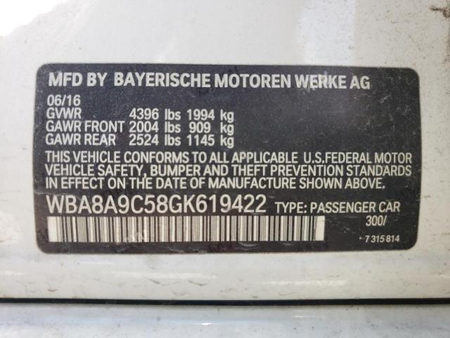 2016 BMW 320 I - WBA8A9C58GK619422