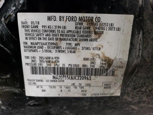 MAJ6P1SL6JC220963 Ford ECOSPORT S