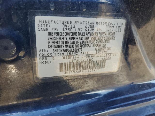 3N1CN7AP5EL802477 Nissan VERSA S