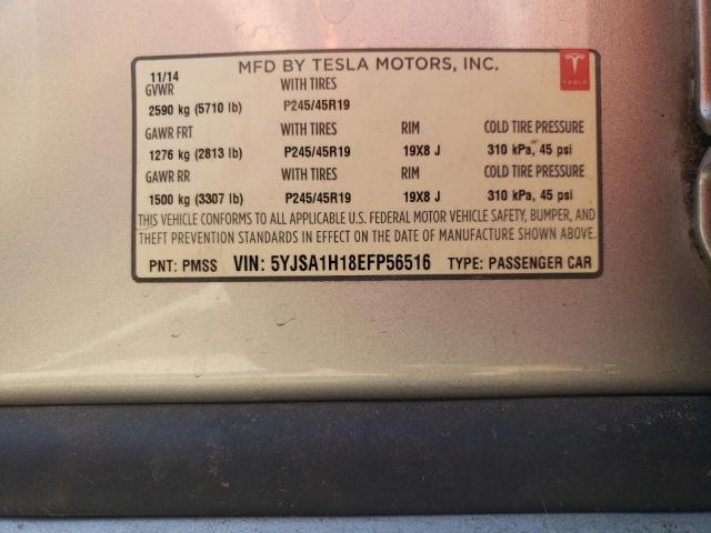 2014 Tesla Model S VIN: 5YJSA1H18EFP56516 Lot: 66223023