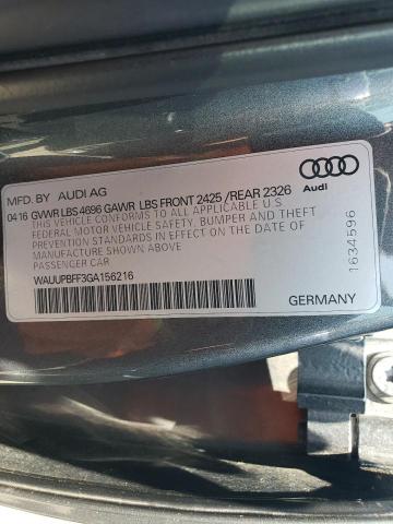 2016 AUDI A3 E-TRON - WAUUPBFF3GA156216