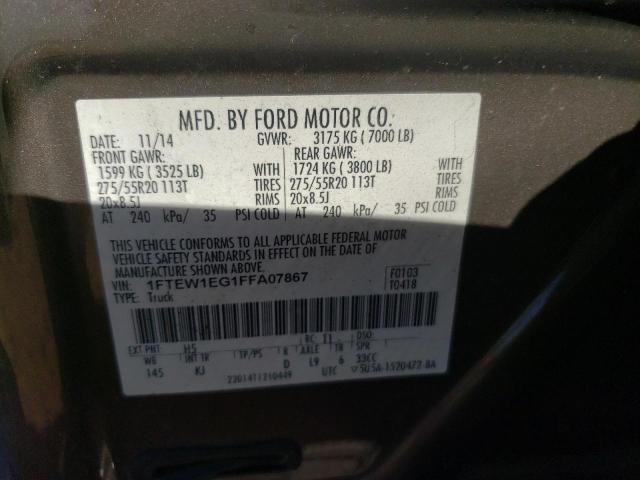 1FTEW1EG1FFA07867 Ford F150 Supercrew