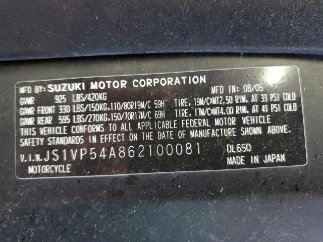 2006 SUZUKI DL650 - JS1VP54A862100081