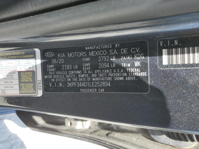3KPF34AD1LE252894 KIA Forte Gt Line