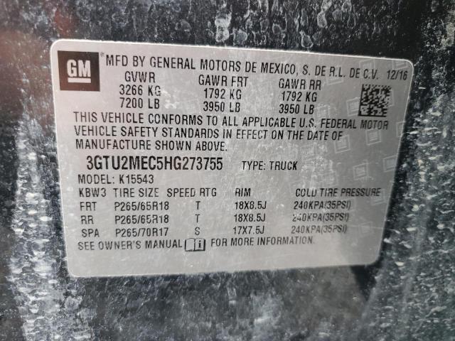 3GTU2MEC5HG273755 GMC Sierra K1500 Sle