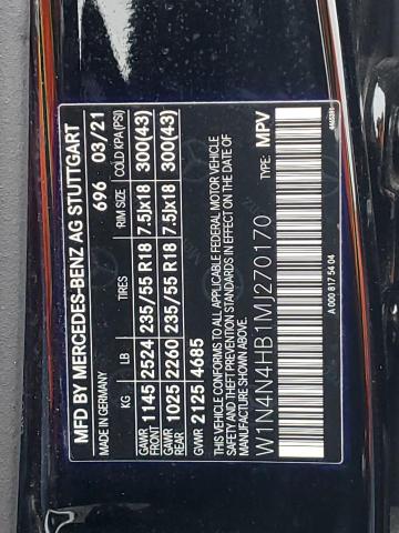 W1N4N4HB1MJ270170 Mercedes-Benz Gla 250 4matic