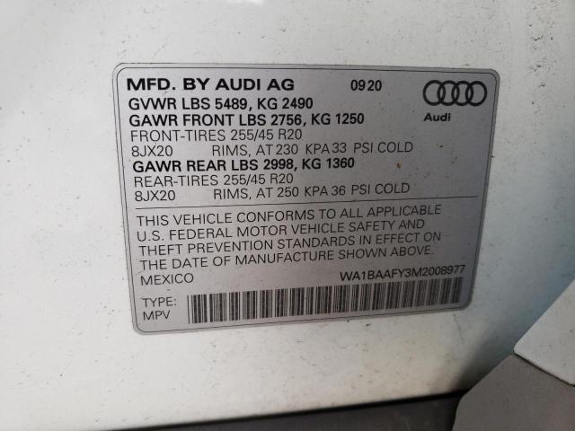 WA1BAAFY3M2008977 Audi Q5 PREMIUM 13