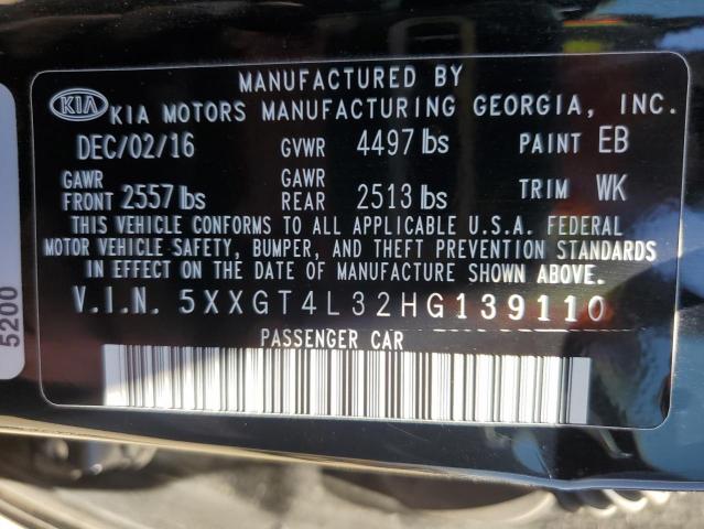 5XXGT4L32HG139110 KIA Optima Lx