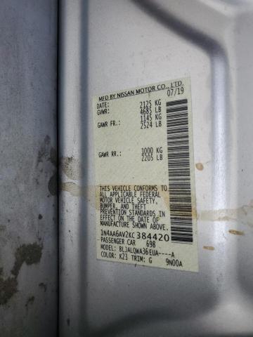 2019 NISSAN MAXIMA S - 1N4AA6AV2KC384420