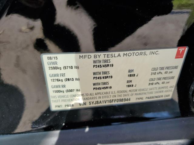 2015 TESLA MODEL S 90 - 5YJSA1V16FF098944