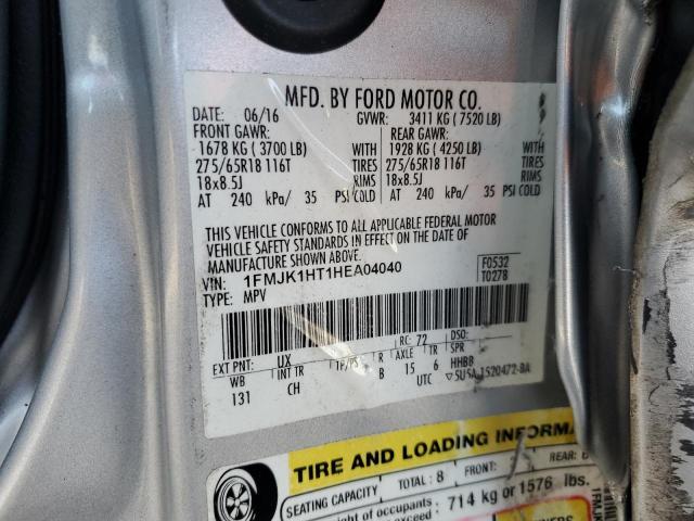 1FMJK1HT1HEA04040 Ford Expedition El Xlt