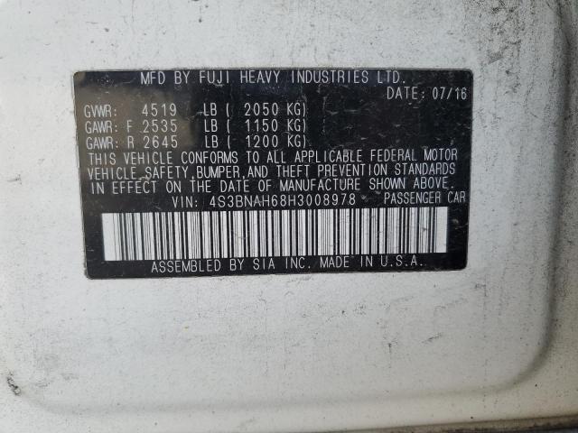 4S3BNAH68H3008978 Subaru Legacy 2.5i Premium