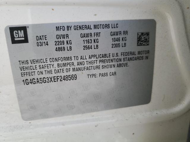 1G4GA5G3XEF248569 Buick Lacrosse