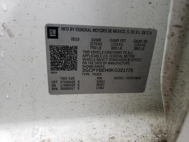 2019 CHEVROLET SILVERADO - 3GCPYBEH0KG221775