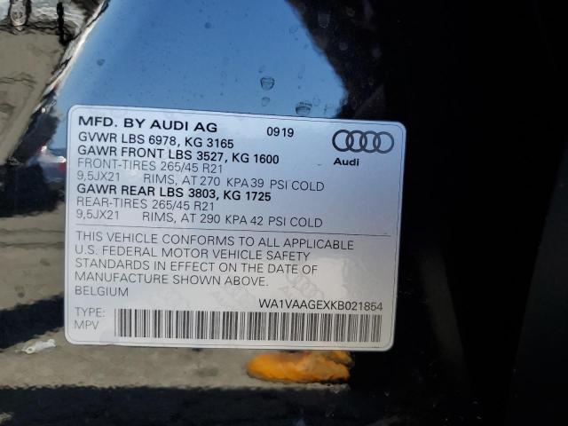 2019 AUDI E-TRON PRE - WA1VAAGEXKB021854
