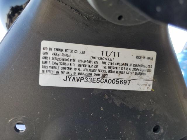 2012 YAMAHA XVS1300 CU JYAVP33E5CA005697