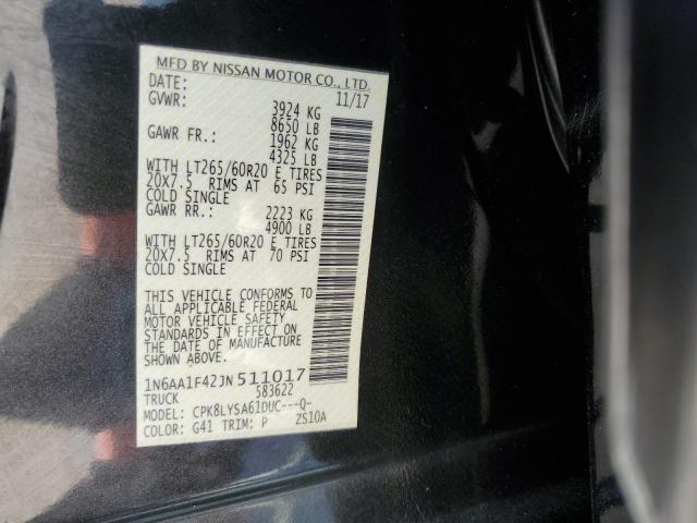 1N6AA1F42JN511017 Nissan Titan Xd Sl