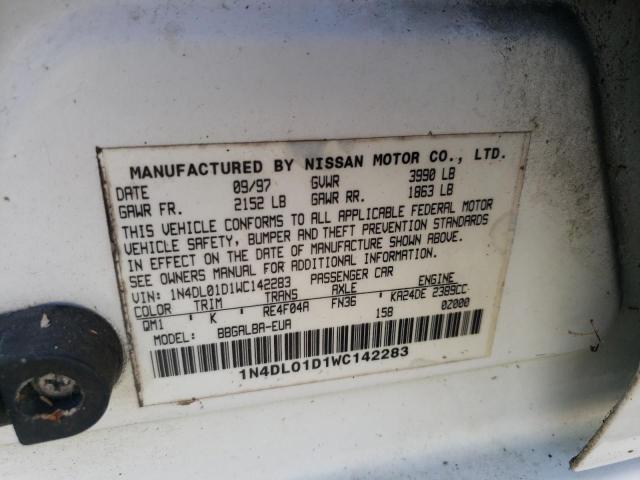 1N4DL01D1WC142283 1998 Nissan Altima Xe