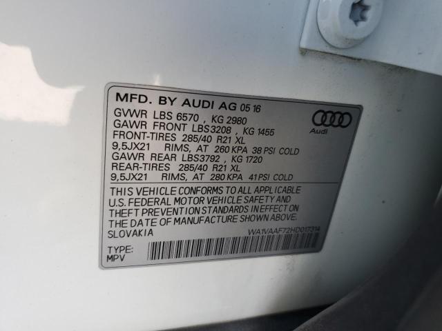 VIN WA1VAAF72HD017314 2017 Audi Q7, Prestige no.12