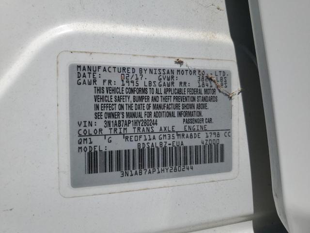 3N1AB7AP1HY280244 Nissan SENTRA S