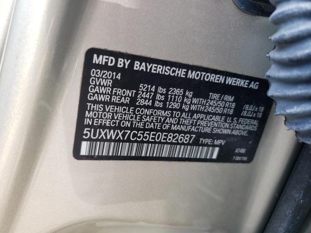 5UXWX7C55E0E82687 BMW X3 Xdrive35i