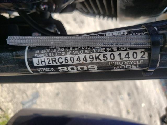 2009 HONDA VT750 C JH2RC50449K501402