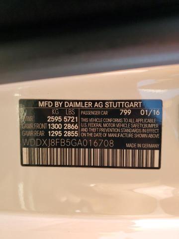WDDXJ8FB5GA016708 Mercedes-Benz S 550