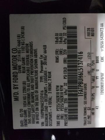 1FATP8UH6L5137416 Ford MUSTANG