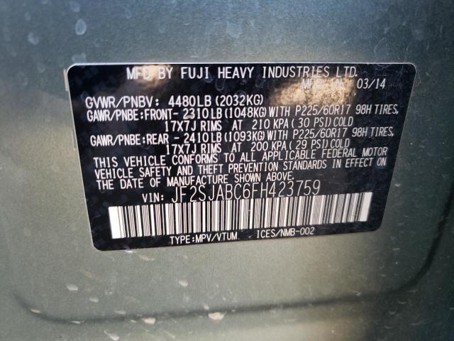 JF2SJABC6FH423759 Subaru Forester 2.5i