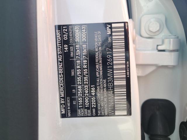 W1N4M4HB3MW126917 Mercedes-Benz Glb 250 4matic
