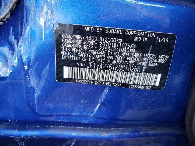JF1VA2Y61K9818266 Subaru Wrx Sti Limited