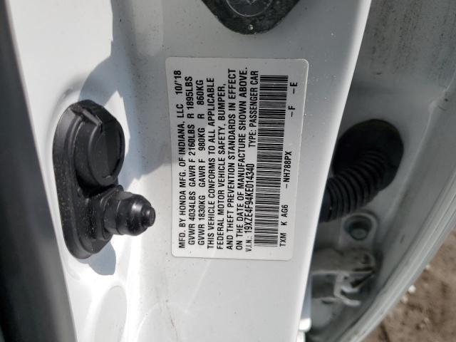 19XZE4F94KE014340 Honda Insight TO 12