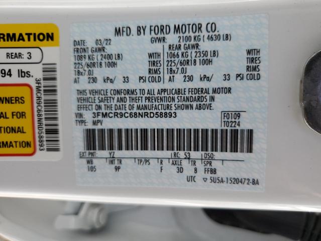3FMCR9C68NRD58893 Ford Bronco Sport Outer Banks