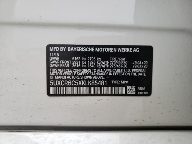 5UXCR6C5XKLK85481 2019 BMW X5, photo no. 14