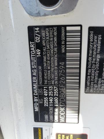 WDDKJ7DB0EF267594 Mercedes-Benz E 550